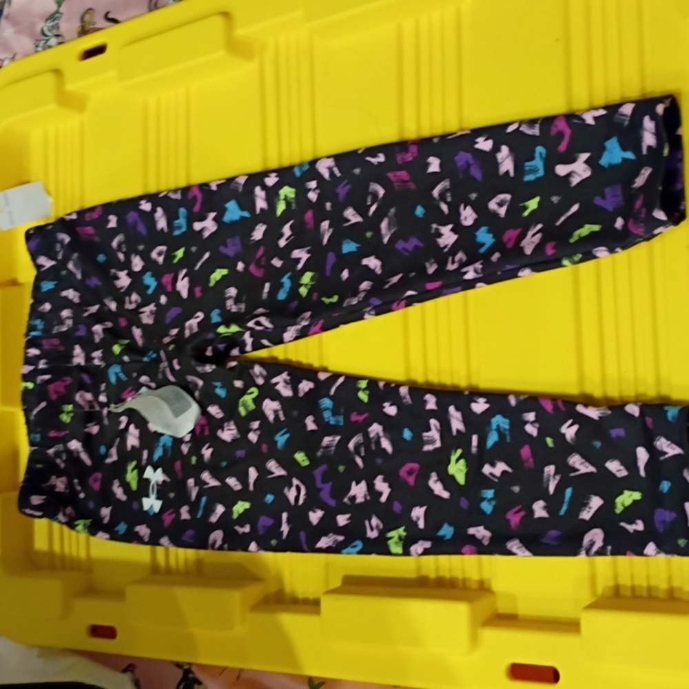 Under Armour Kids Leggings - Black with Multicolor Print